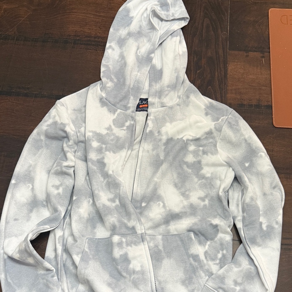 The Children's Place Boys Tie Dye Zip Hoodie - Gray